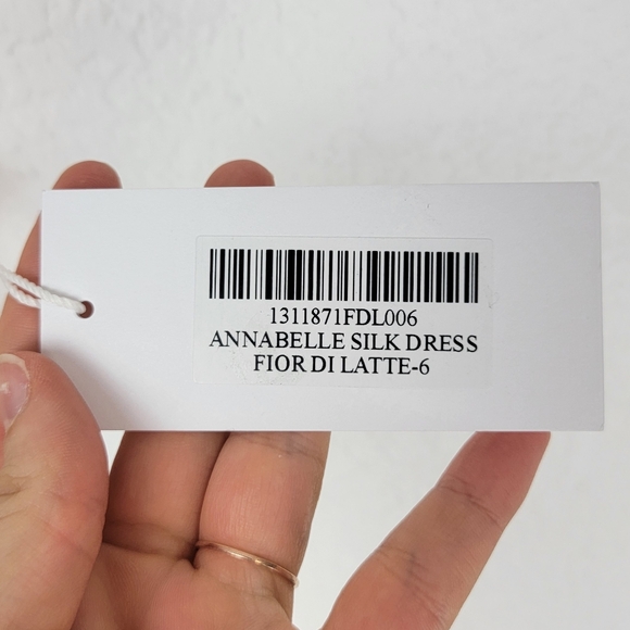 NWT Reformation Annabelle Maxi Silk Dress Fior Di Latte Cowl Scooped Neck 6 - Picture 8 of 12